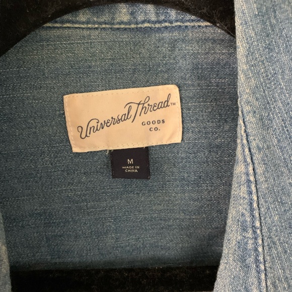 Universal Thread Distressed Denim Button Down - Picture 4 of 4